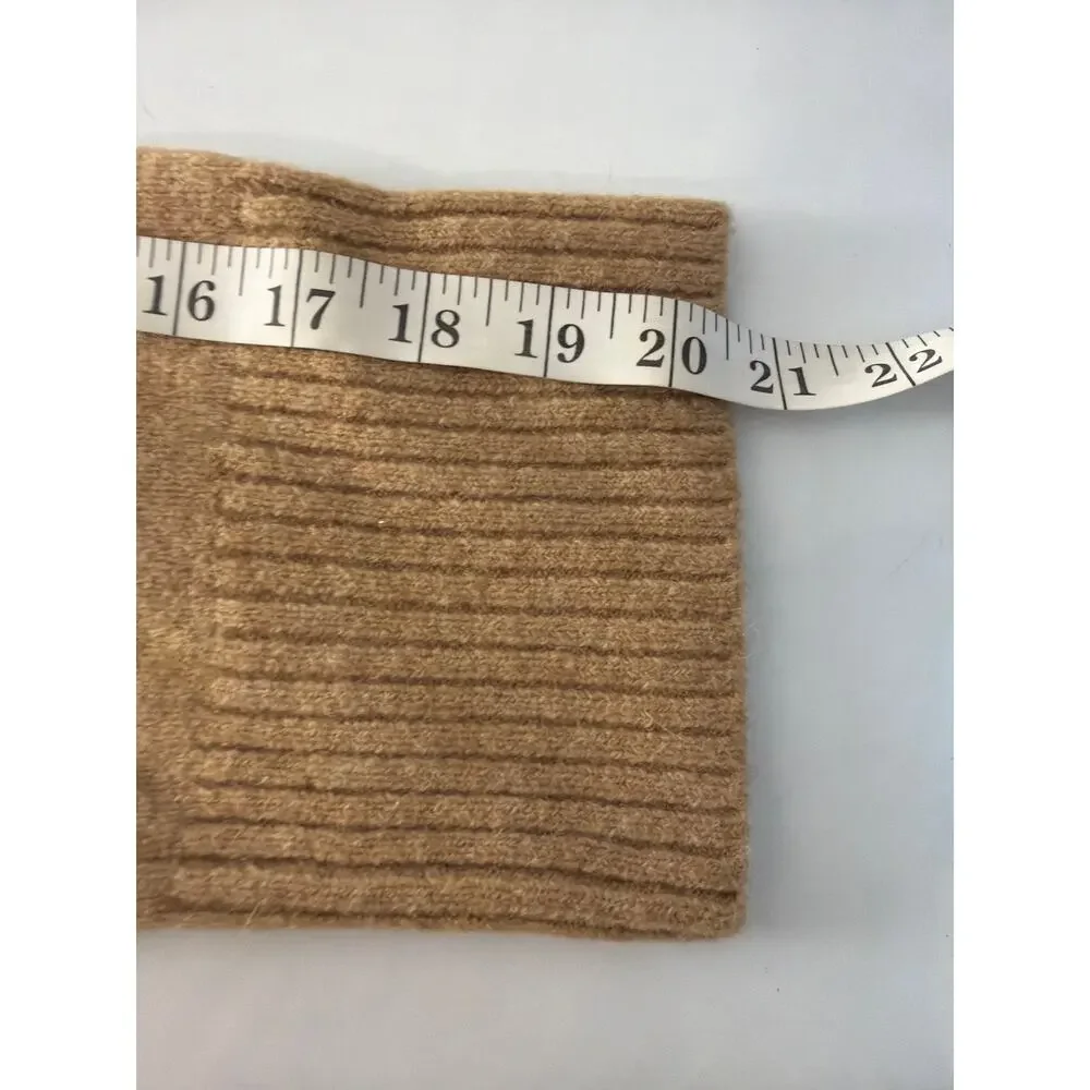 J.Crew Women's Relaxed Donegal Wool-Alpaca Turtleneck Sweater - Tan - Size M